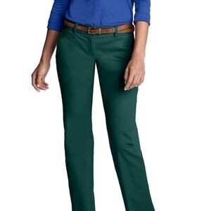 Lands’ End Women’s Dark Hunter Green Straight Leg Chinos/Pants Size 2